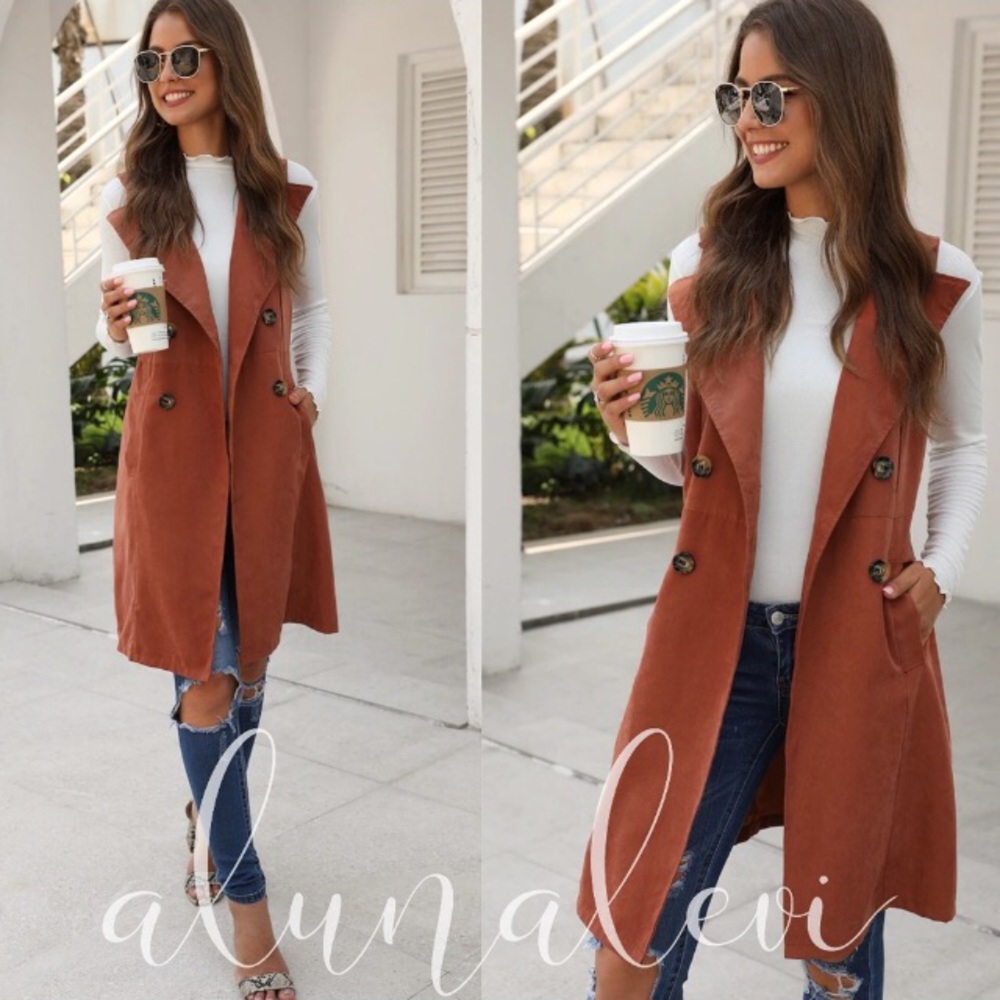💓 LAST ONE 💓 Chic Trench Vest (L) - Picture 4 of 8
